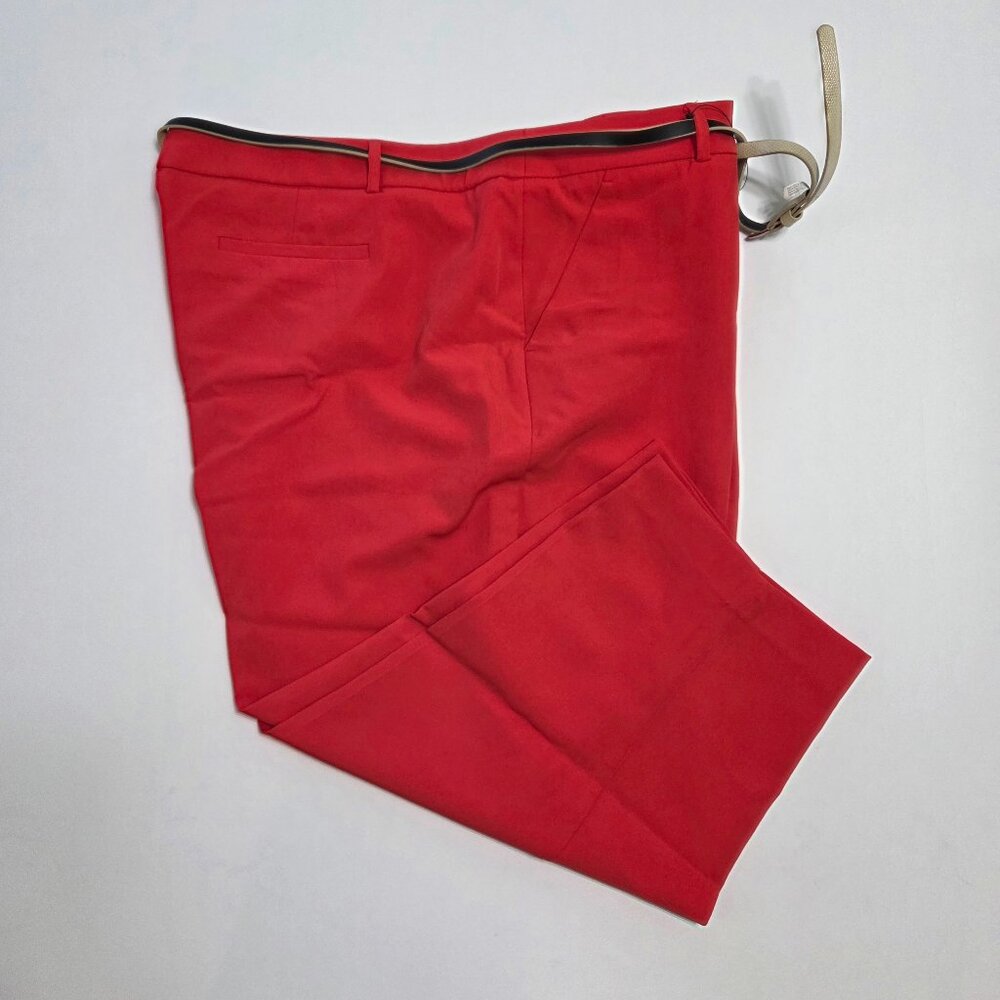 APT. 9 “Torie” Capri Belted Pants, 22W, Vibrant Red (Hawaiian Lava), NWT